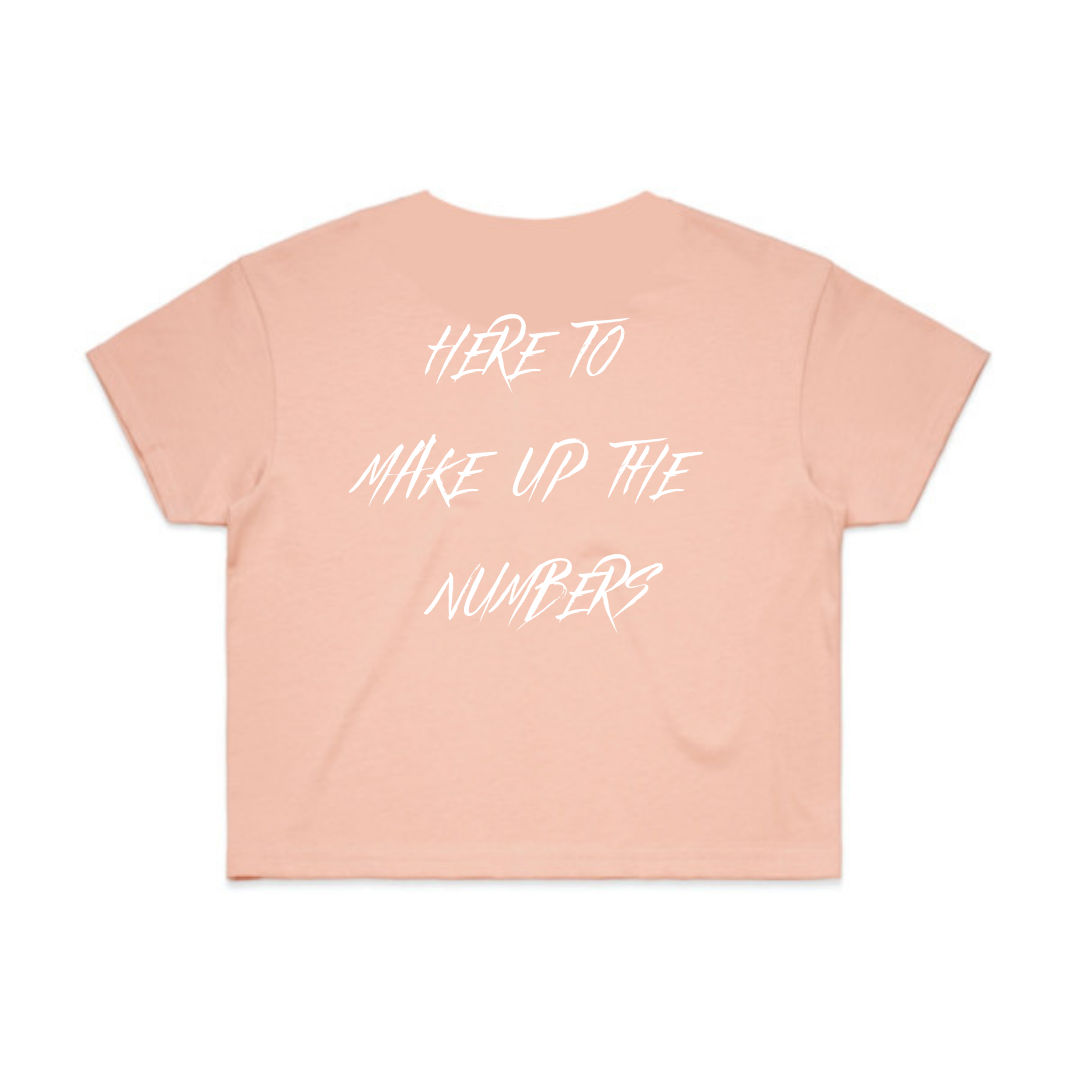 BIM "Here To Make Up The Numbers" Crop Pale Pink